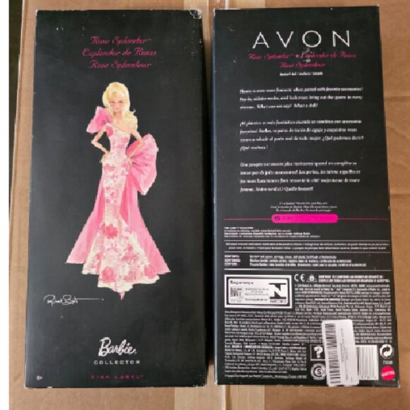 Mattel Avon Exclusive Caucasian Rose Splendor Barbie Doll - Picture 2 of 2
